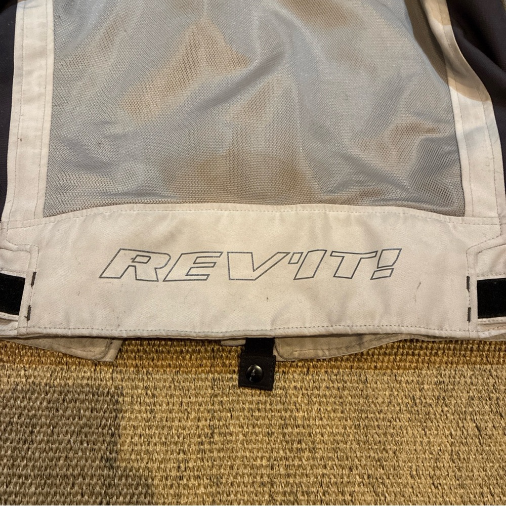 REV'IT Airwave Motorcycle Jacket Silver/Yellow XL Shoulder Elbow Hard Pad * Read - Picture 10 of 11